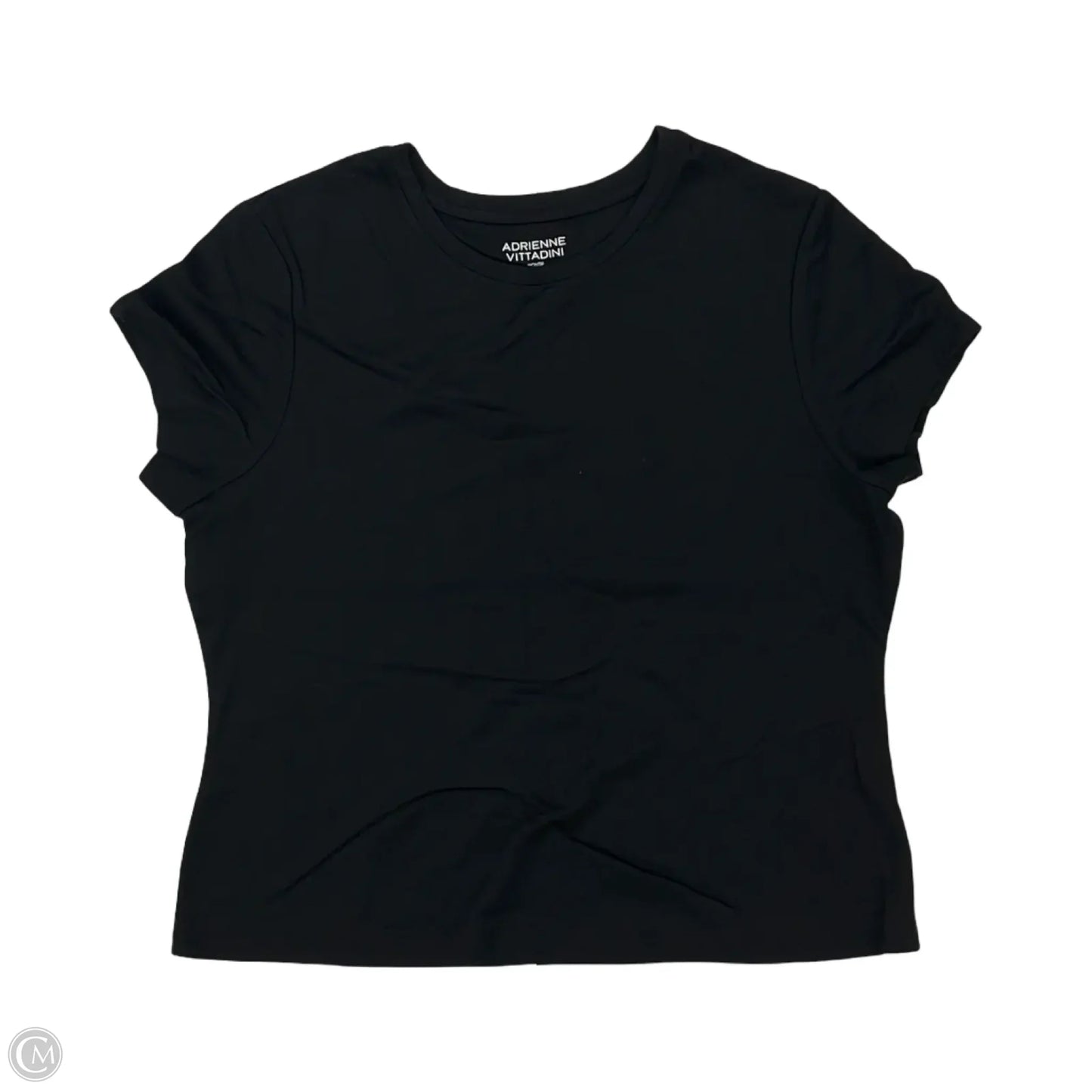 Top Short Sleeve Basic By Adrienne Vittadini In Black, Size: Xl