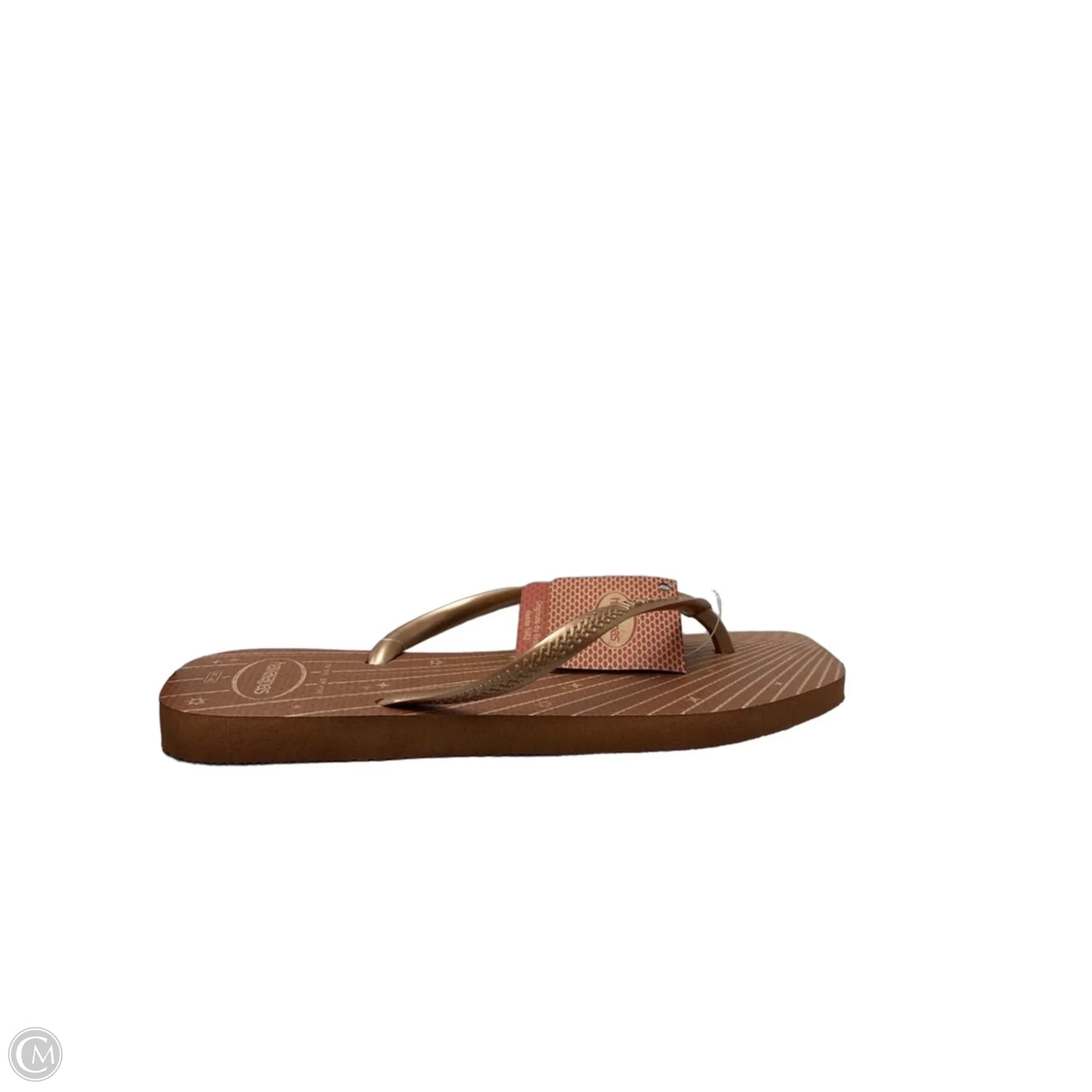 Sandals Flip Flops By Havaianas In Gold, Size: 9