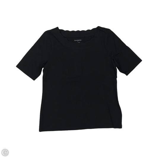 Top Short Sleeve By Talbots In Black, Size: M