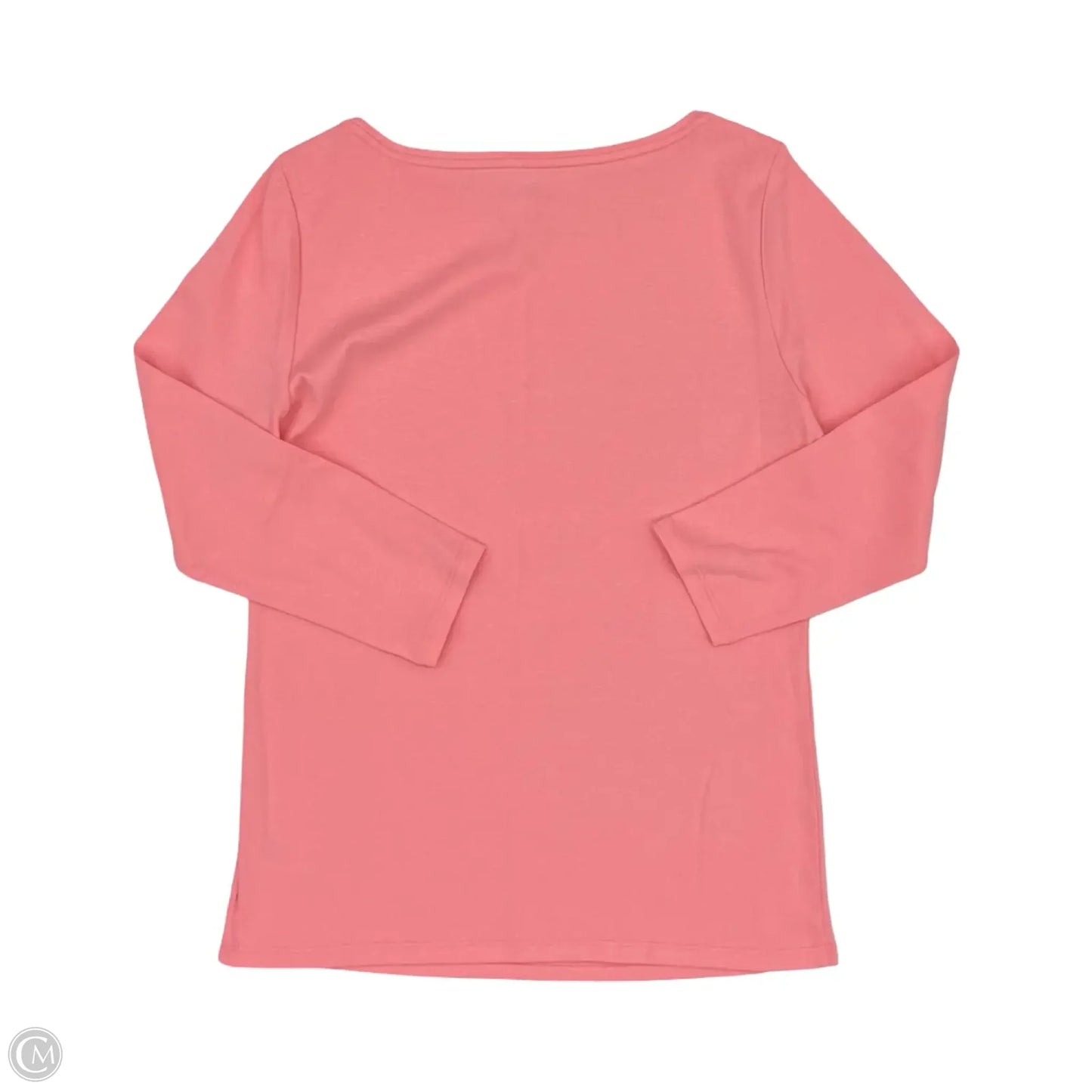 Top 3/4 Sleeve Basic By Talbots In Pink, Size: M