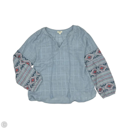 Blouse Long Sleeve By Dylan In Blue, Size: M