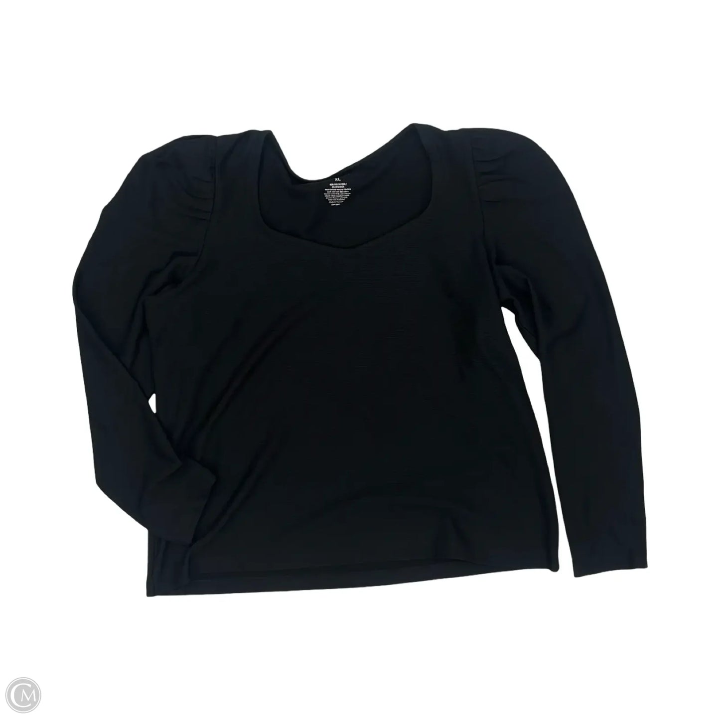 Top Long Sleeve By Nine West Apparel In Black, Size: Xl