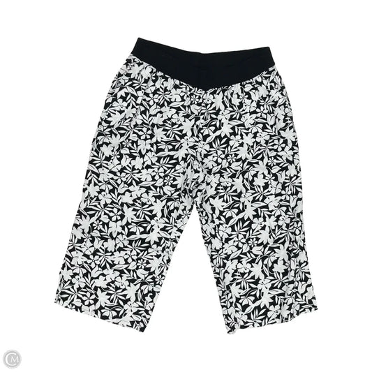 Pants Linen By Lands End In Black & White, Size: 22w