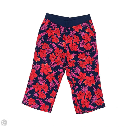 Pants Linen By Lands End In Blue & Pink, Size: 22w