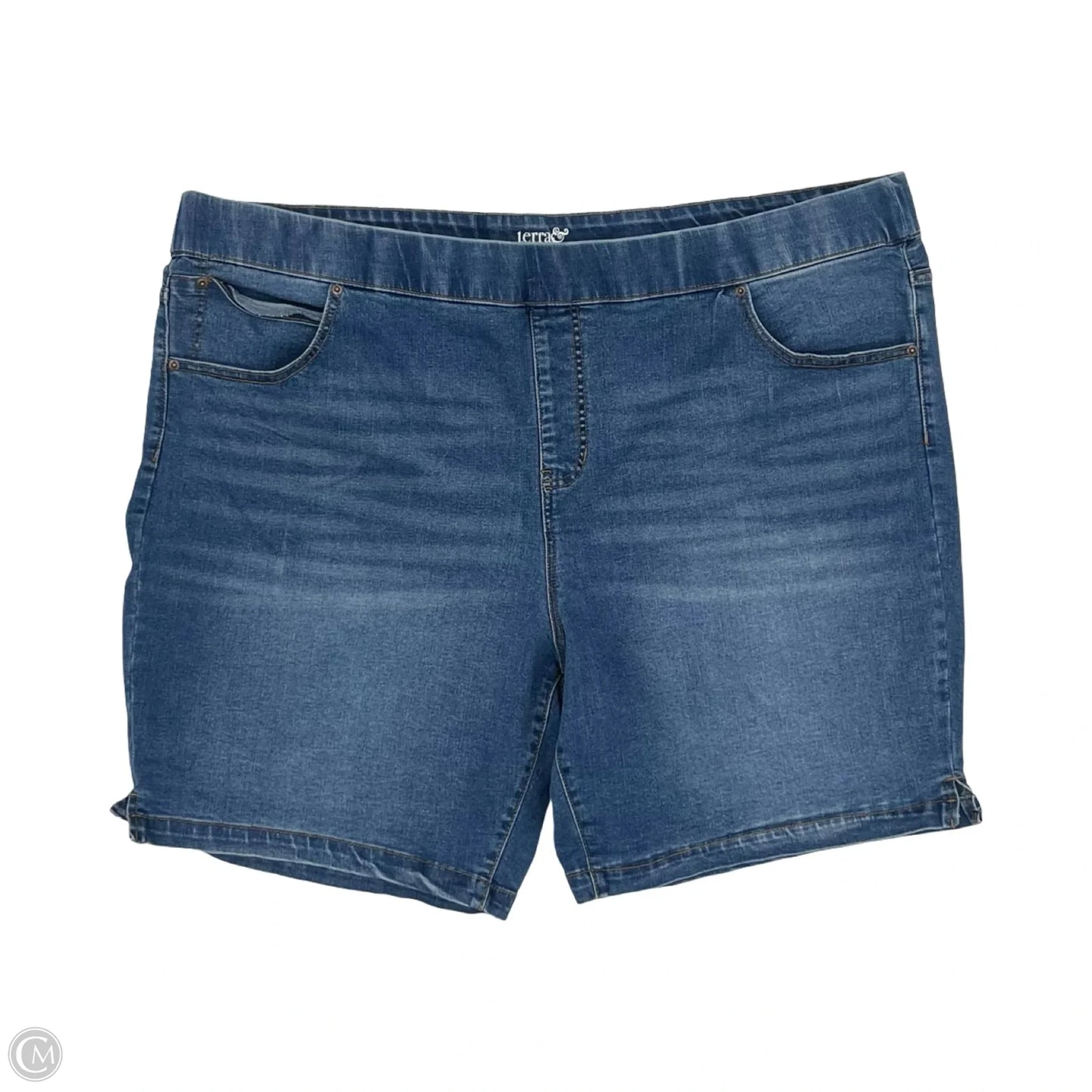 Shorts By Terra & Sky In Blue Denim, Size: 3x