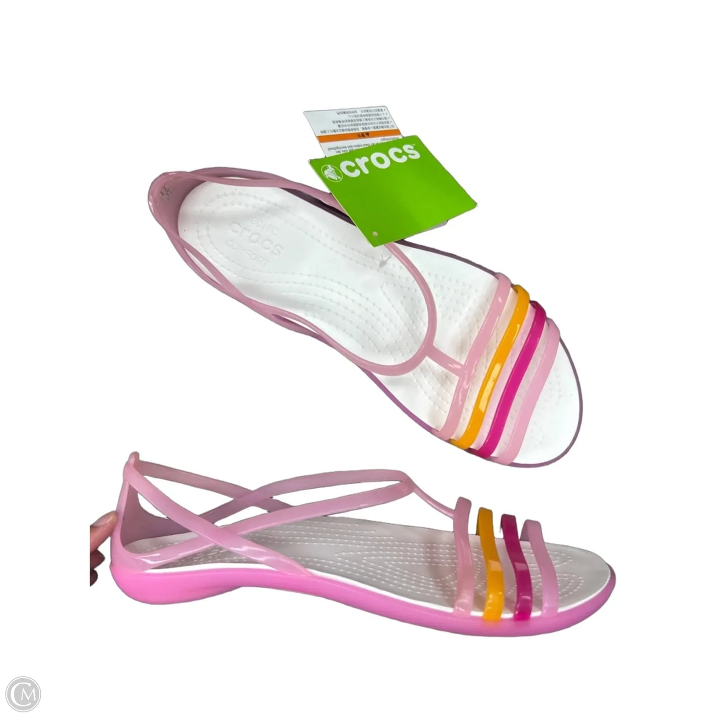 Shoes Flats By Crocs In Pink, Size: 11