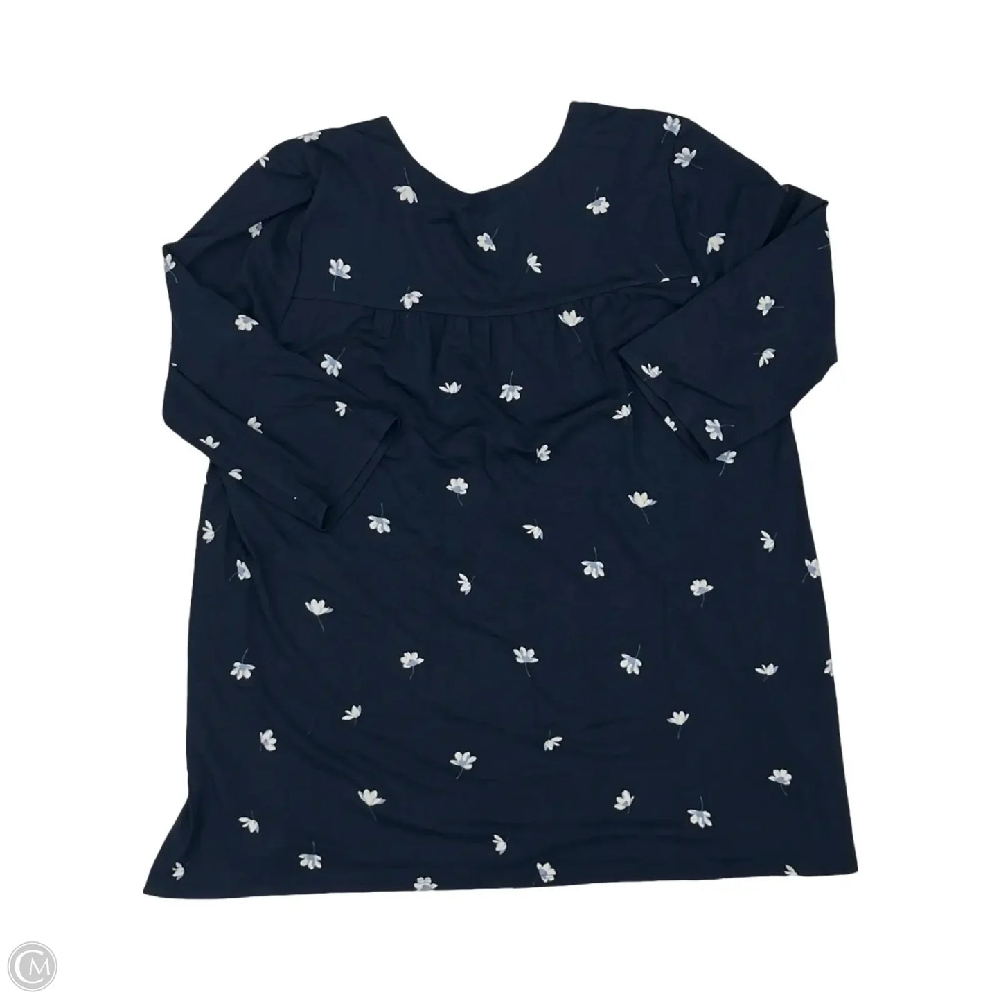 Top 3/4 Sleeve By J. Jill In Navy, Size: L
