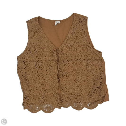 Vest Other By Cato In Tan, Size: 3x