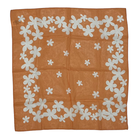 Orange & White Scarf Square Clothes Mentor