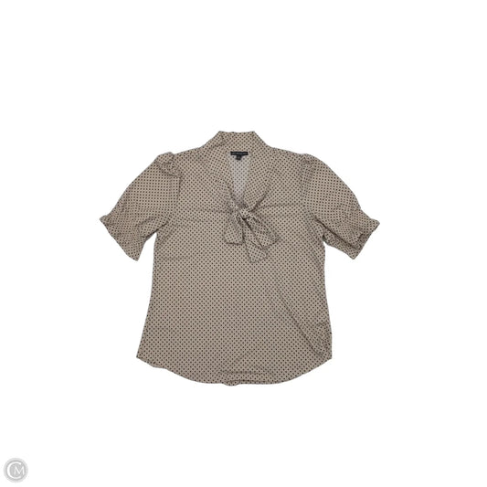 Blouse Short Sleeve By Adrianna Papell In Tortoise Shell Print, Size: S