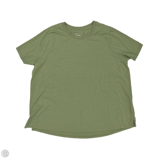 Top Short Sleeve Basic By Ava & Viv In Green, Size: 2x
