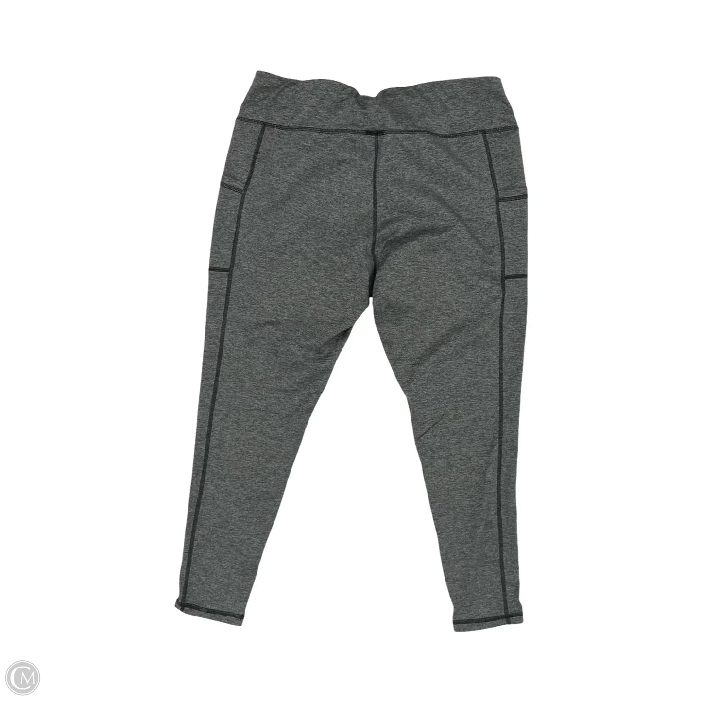 Athletic Leggings By Mta Sport In Grey, Size: Xl