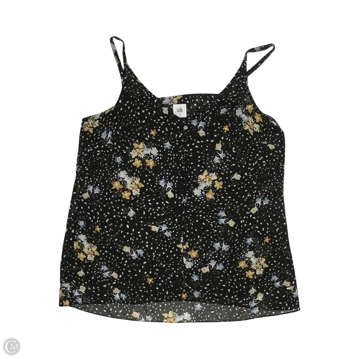 Blouse Sleeveless By Cabi In Black & Tan, Size: L