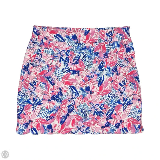 Athletic Skort By Stella Parker In Blue & Pink, Size: M