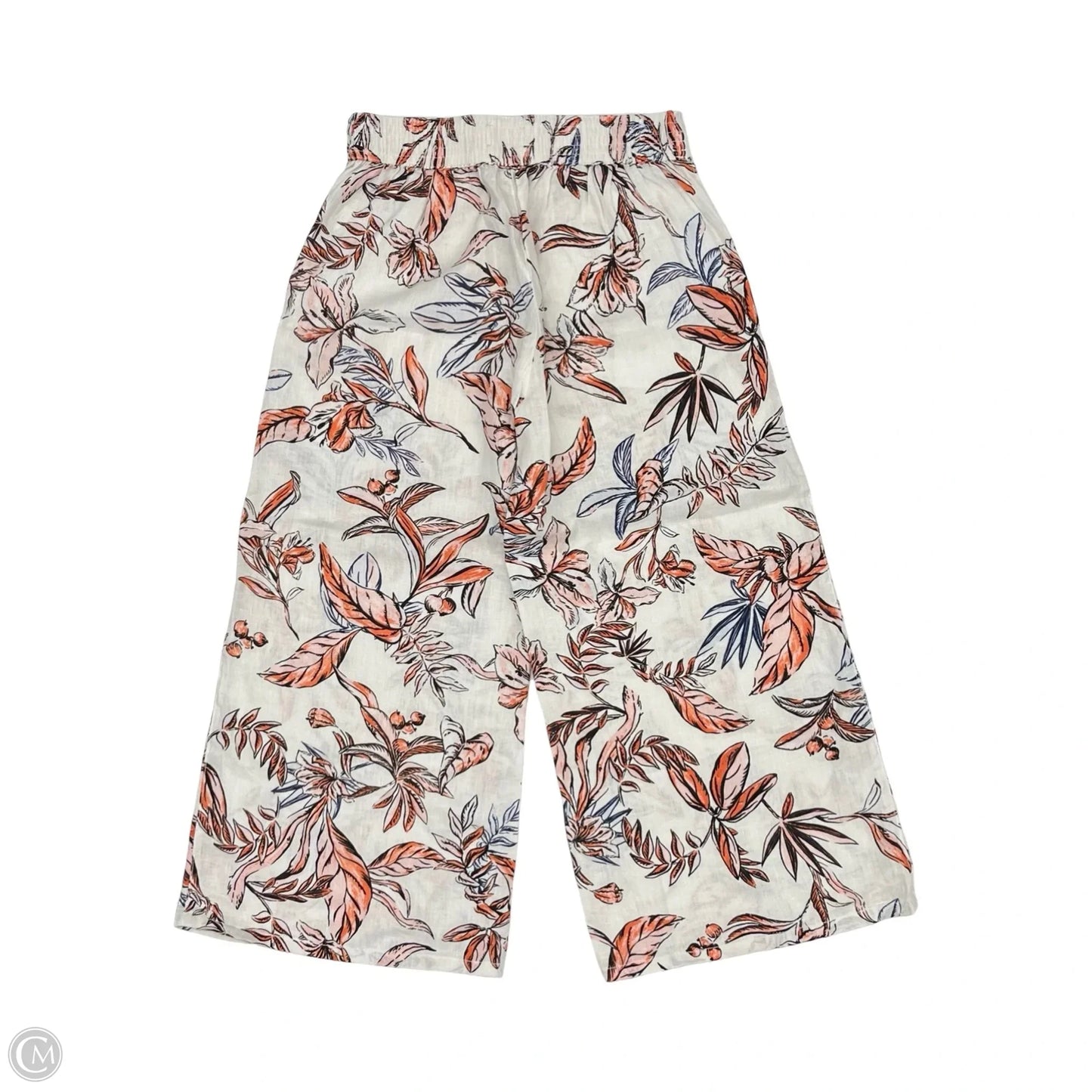 Pants Linen By Tahari In Orange & White, Size: S