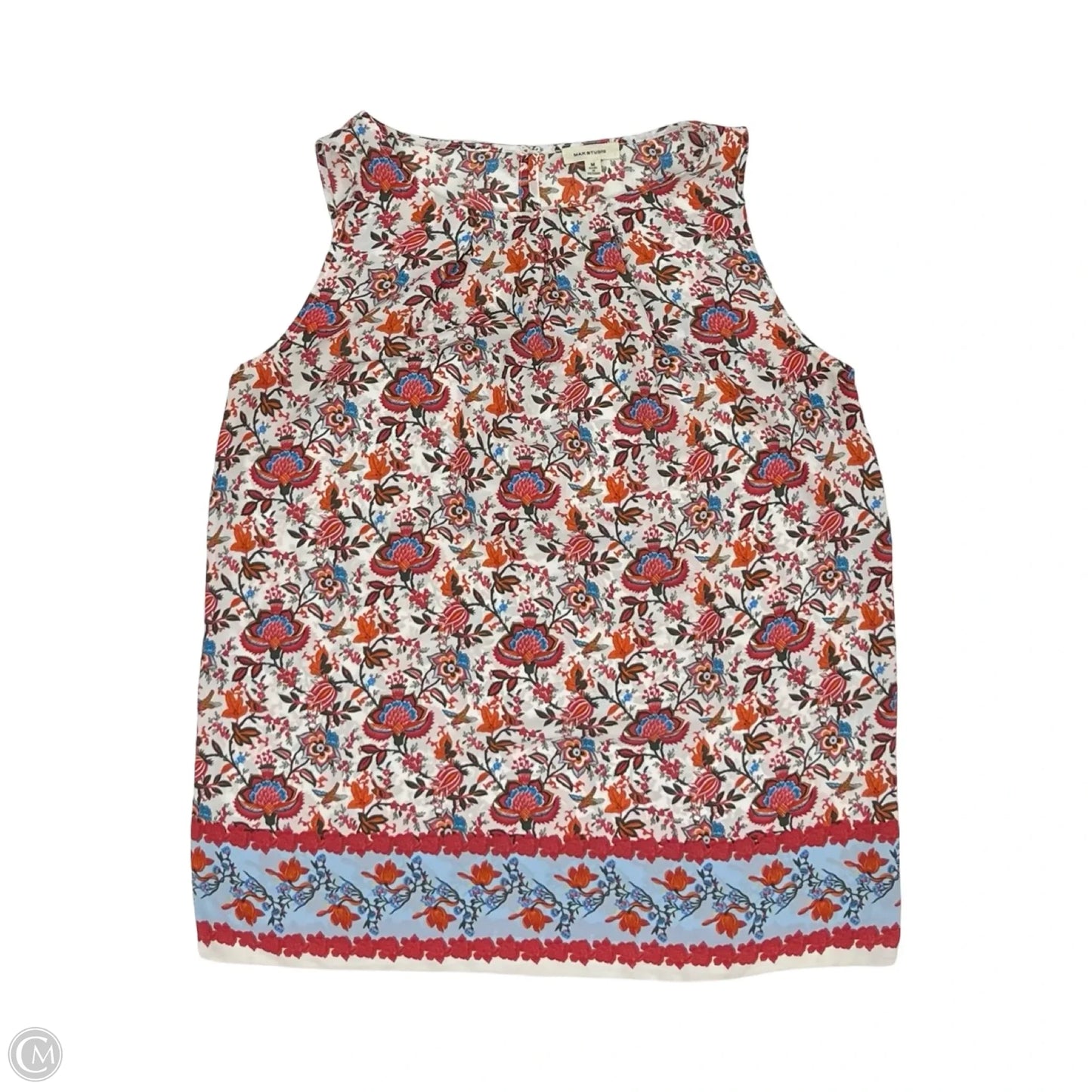 Blouse Sleeveless By Max Studio In Floral Print, Size: M