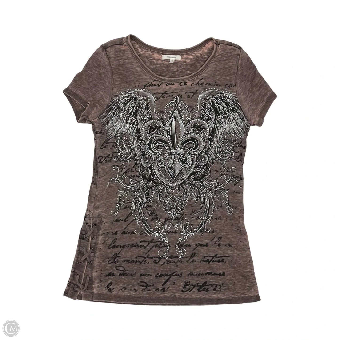 Top Short Sleeve By Maurices In Brown, Size: Xs