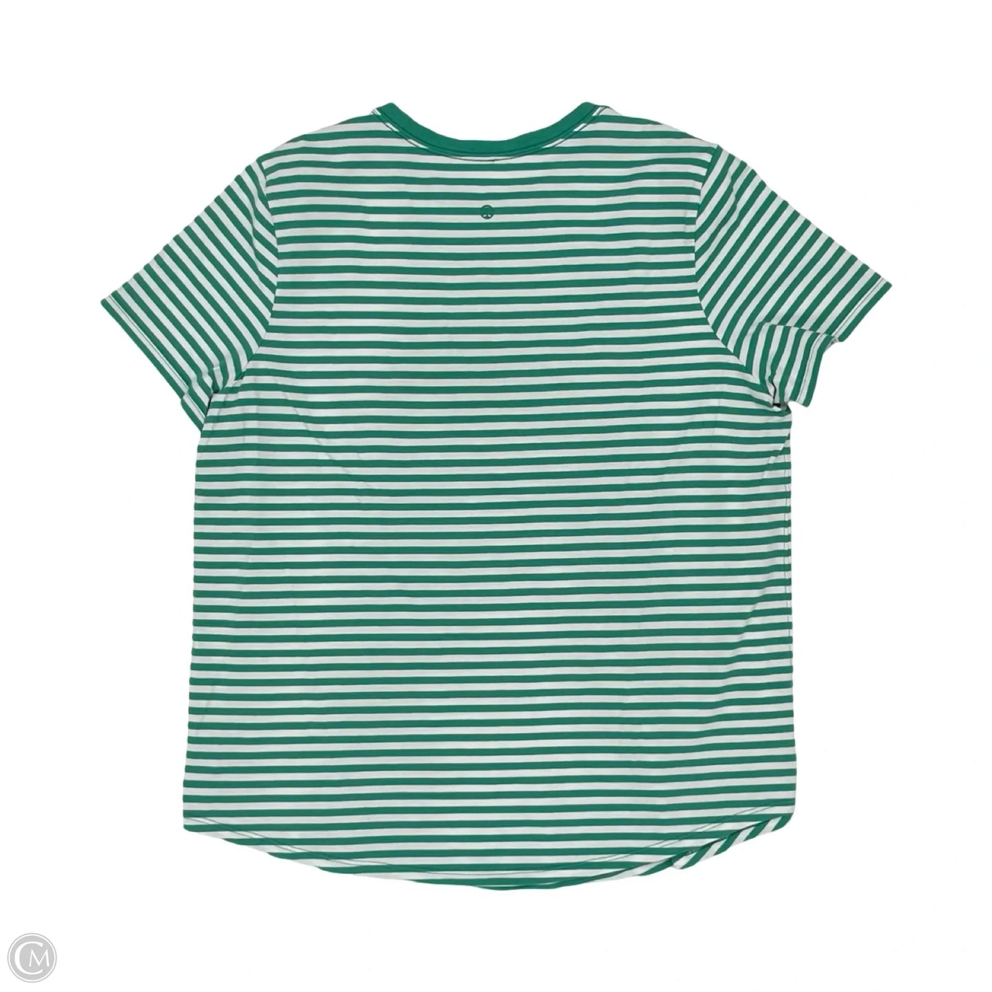 Top Short Sleeve By Clothes Mentor In Green & White, Size: Xl