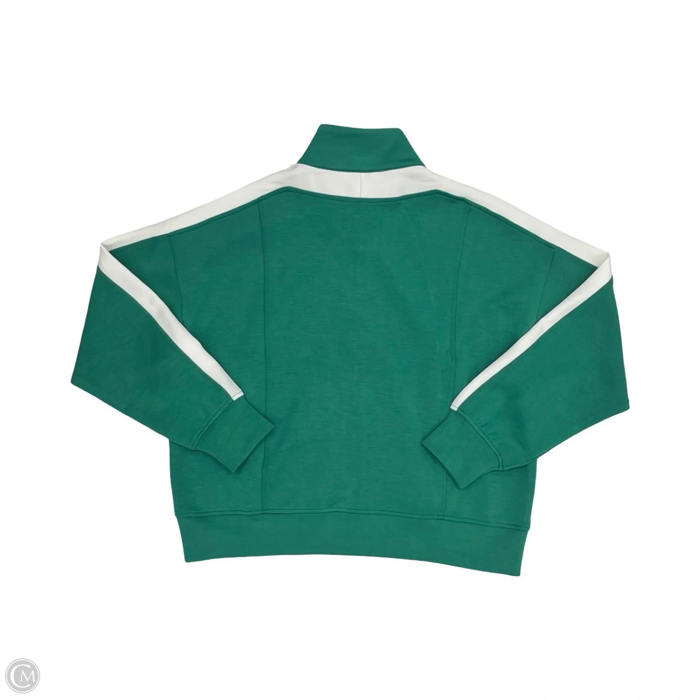 Athletic Jacket By Rae Mode In Green & White, Size: M