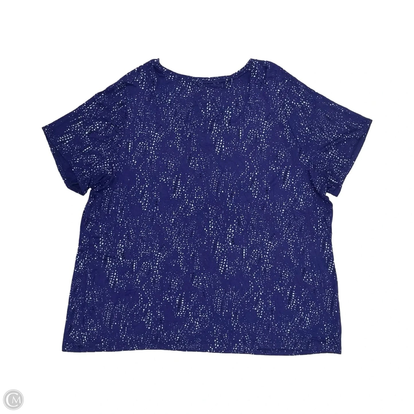 Top Short Sleeve By Apt 9 In Blue, Size: 2x