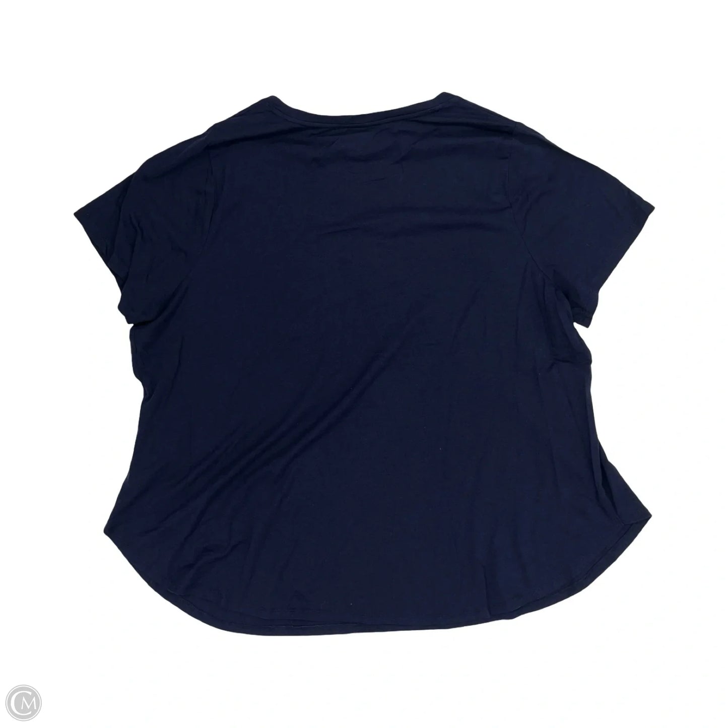 Top Short Sleeve Basic By Ava & Viv In Blue, Size: 3x