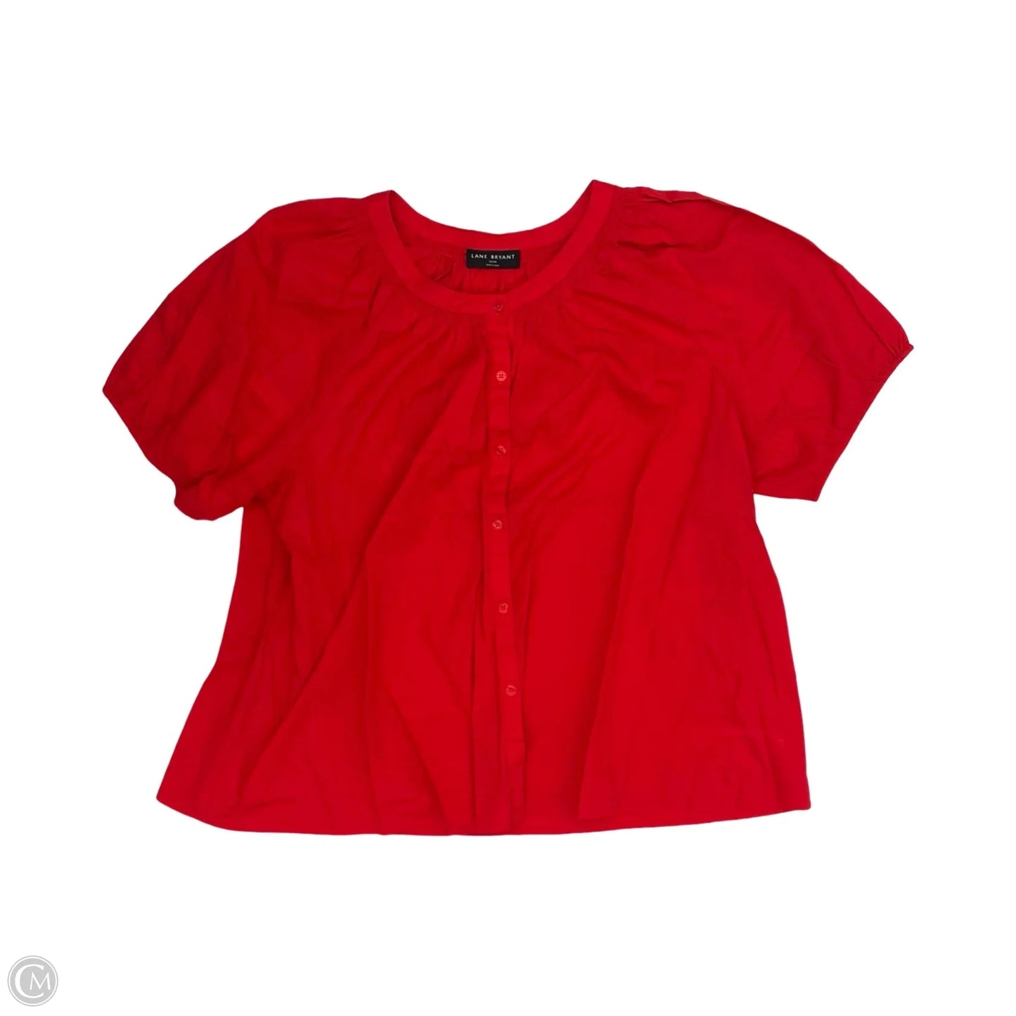 Blouse Short Sleeve By Lane Bryant In Red, Size: 3x