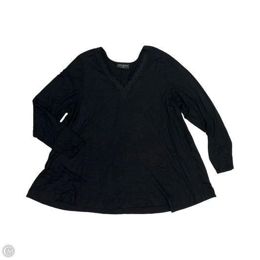 Top Long Sleeve By Lane Bryant In Black, Size: 3x