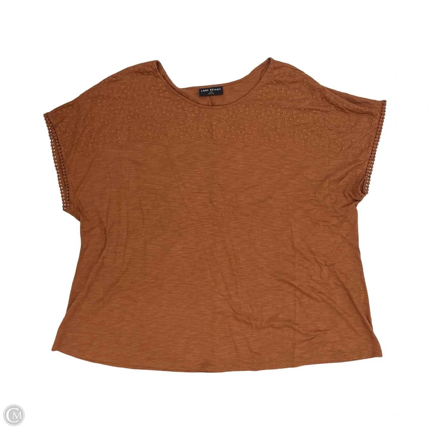 Top Short Sleeve By Lane Bryant In Brown, Size: 3x