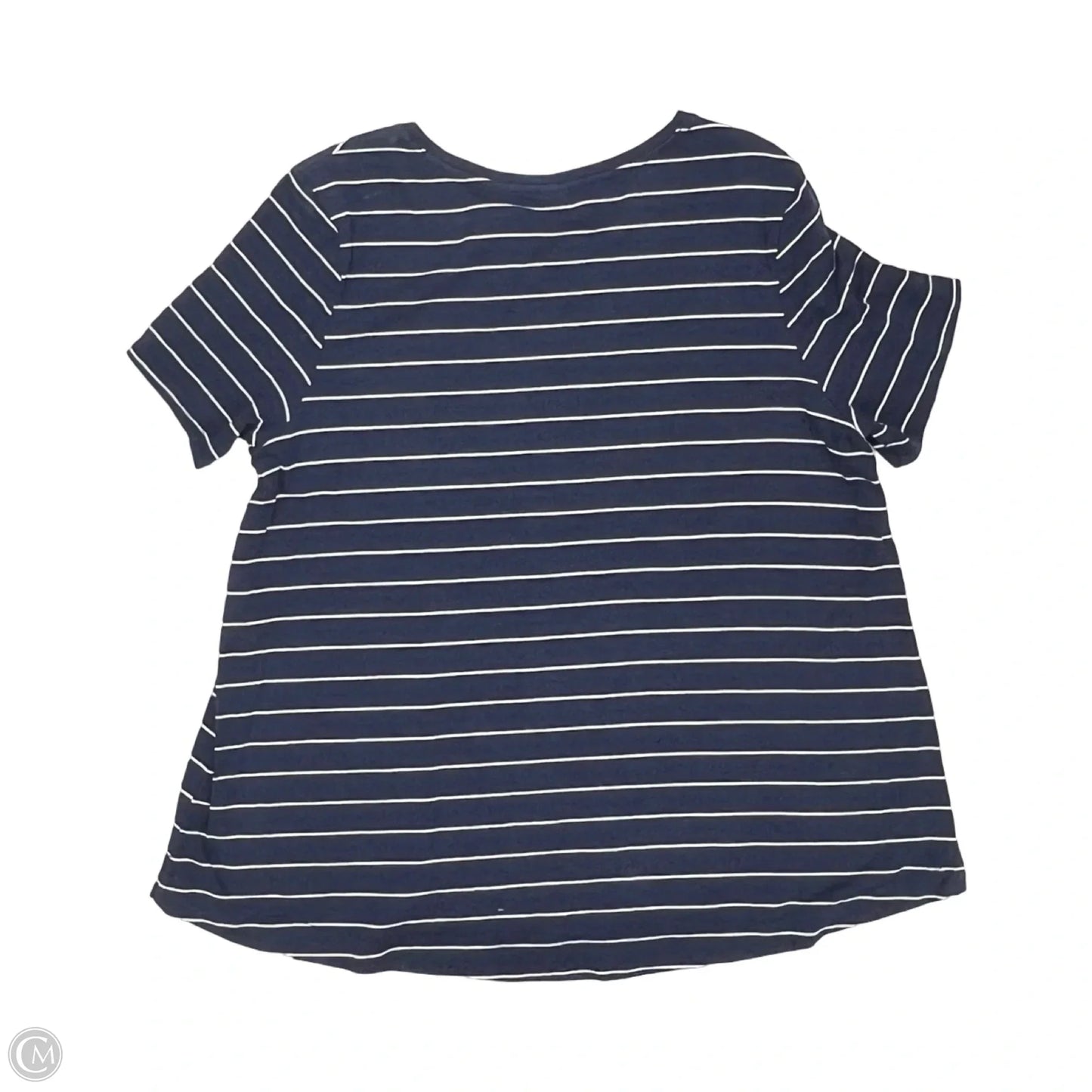 Top Short Sleeve By Old Navy In Blue & White, Size: L