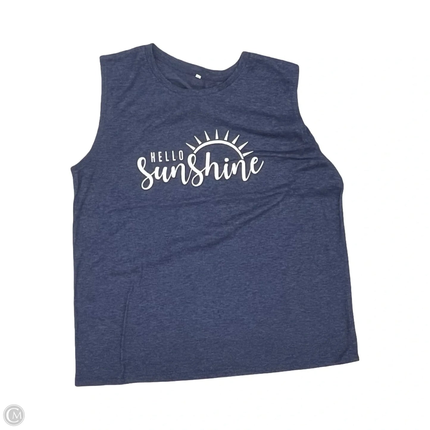 Top Sleeveless By Clothes Mentor In Blue & White, Size: Xl