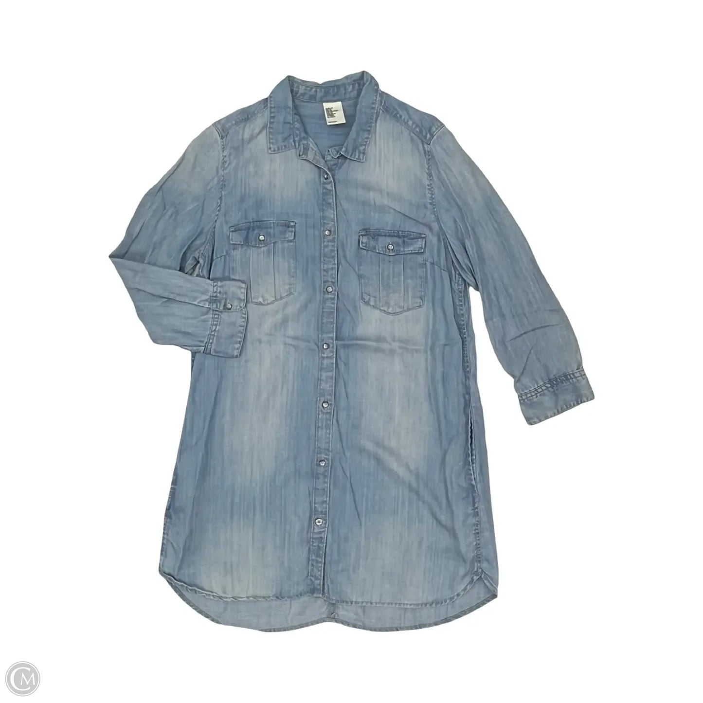 Dress Casual Short By H&m In Blue Denim, Size: 12