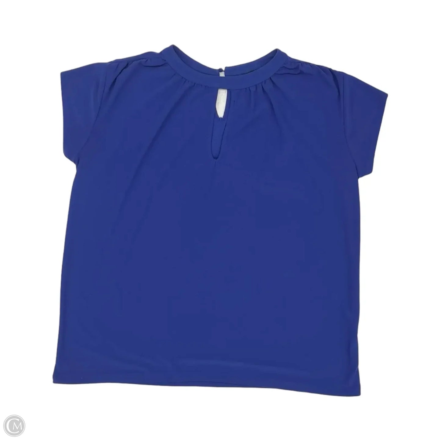 Blouse Short Sleeve By Halogen In Blue, Size: M