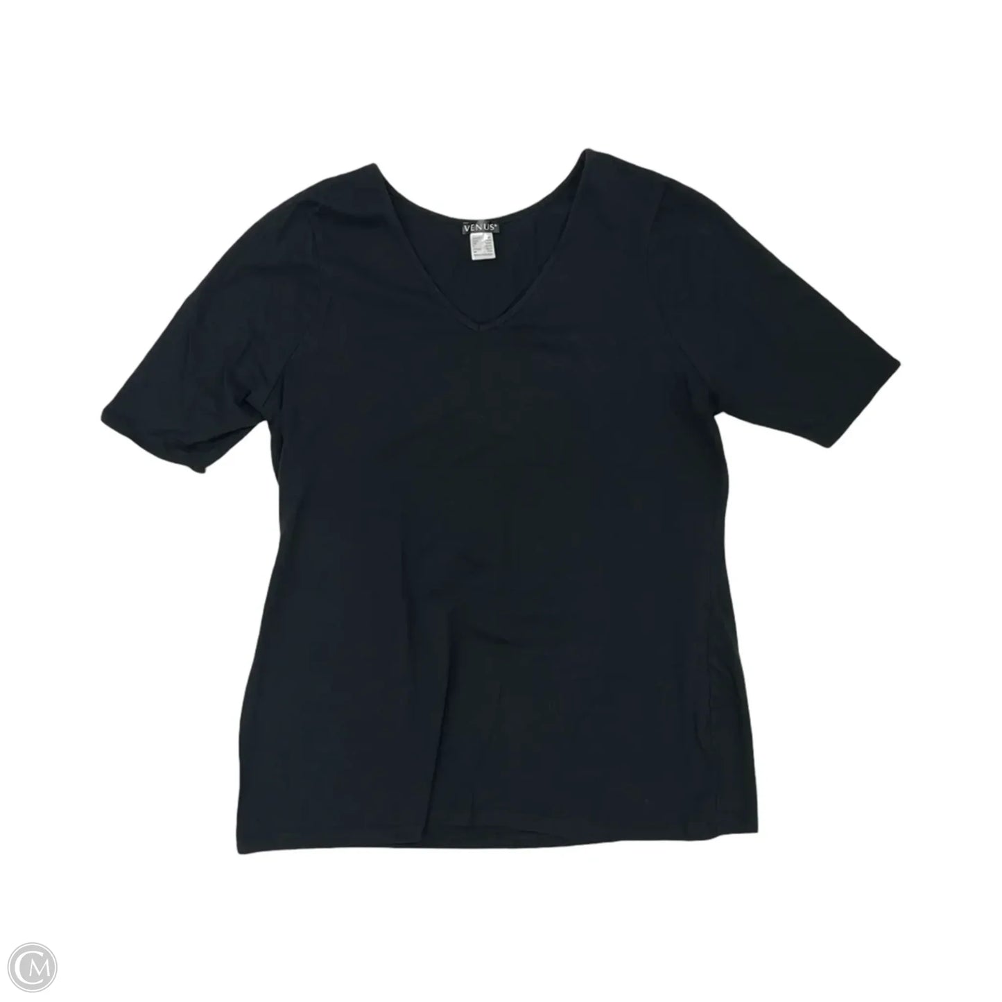 Top Short Sleeve Basic By Venus In Black, Size: 2x
