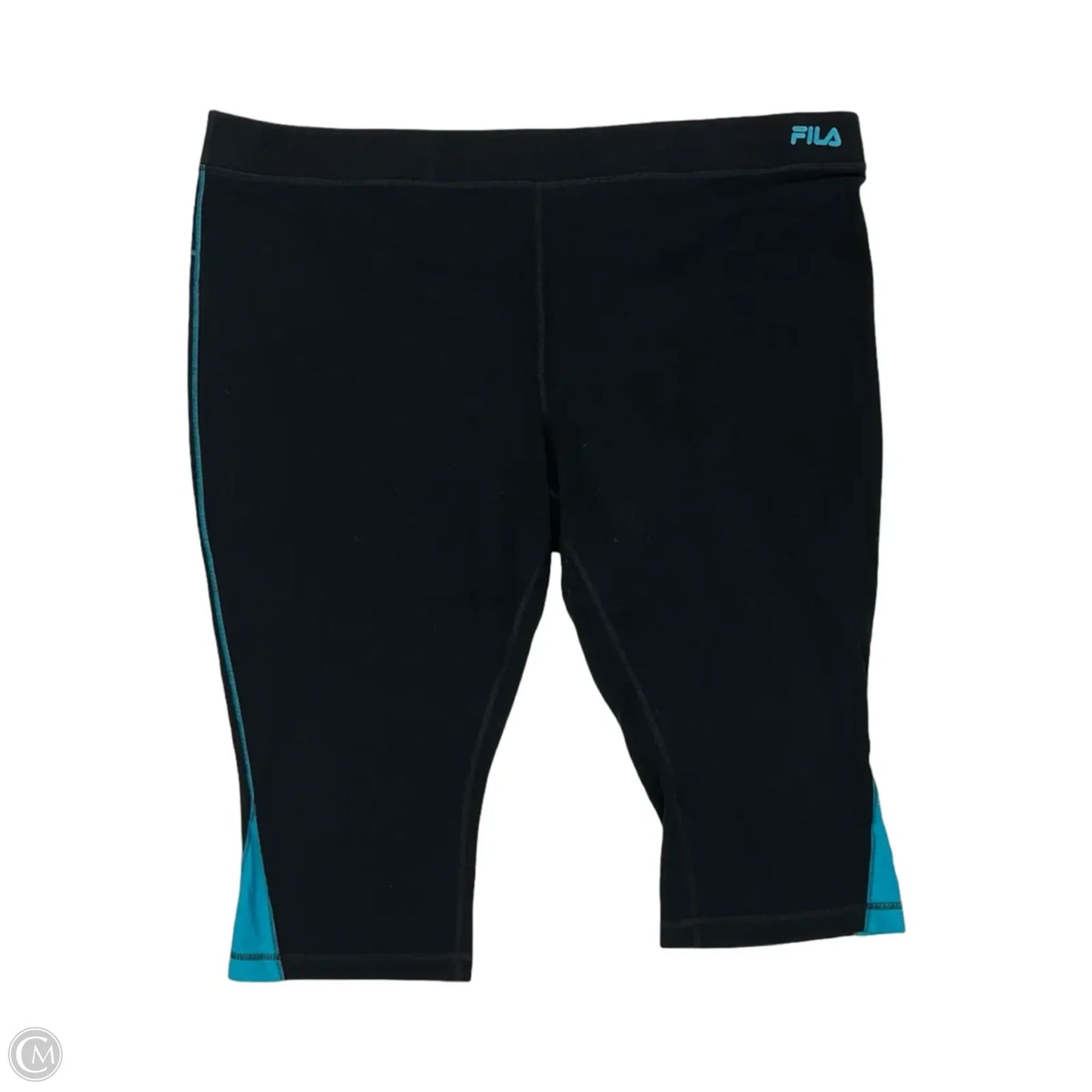 Athletic Leggings Capris By Fila In Black, Size: 3x