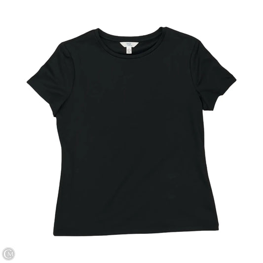 Top Short Sleeve By Time And Tru In Black, Size: L