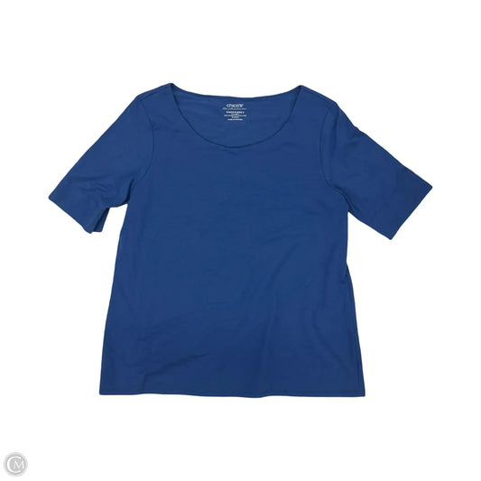 Top Short Sleeve By Chicos In Blue, Size: L