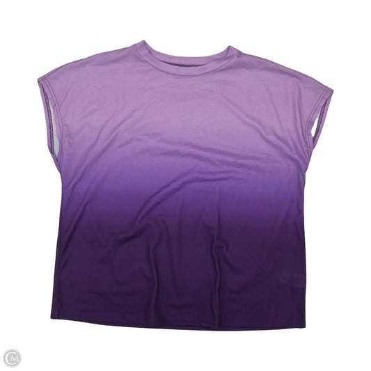 Top Short Sleeve By Shein In Purple, Size: Xl