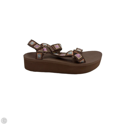 Sandals Flats By Teva In Brown, Size: 10