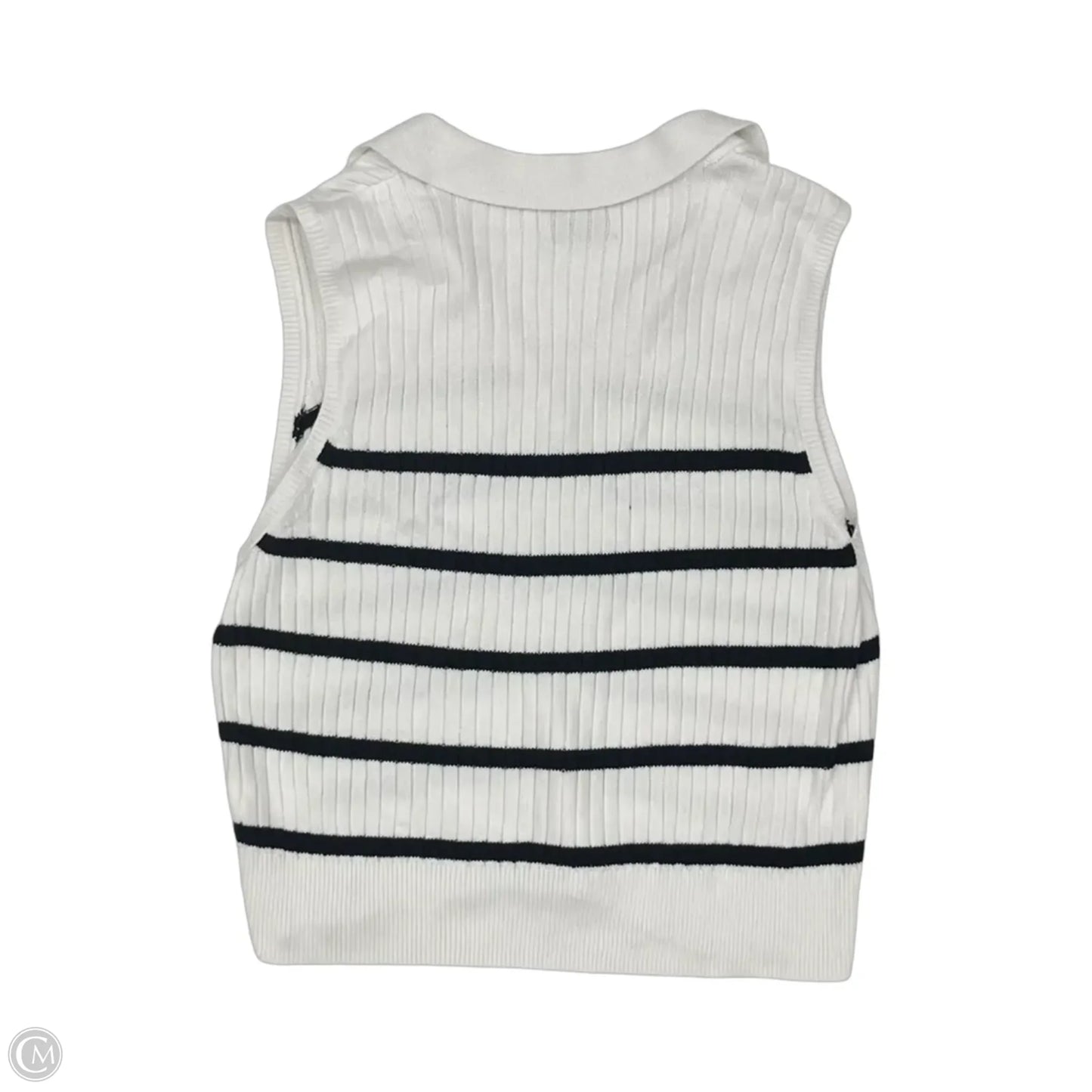 Top Sleeveless By Old Navy In Blue & White, Size: Xl