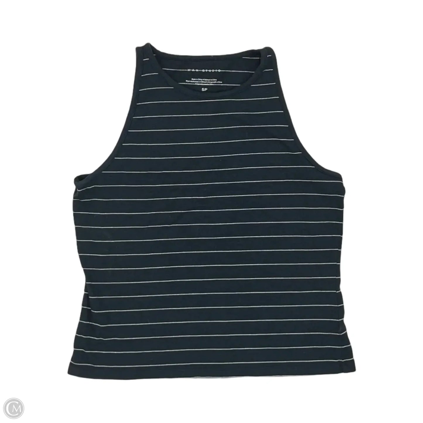 Tank Top By Max Studio In Blue & White, Size: S