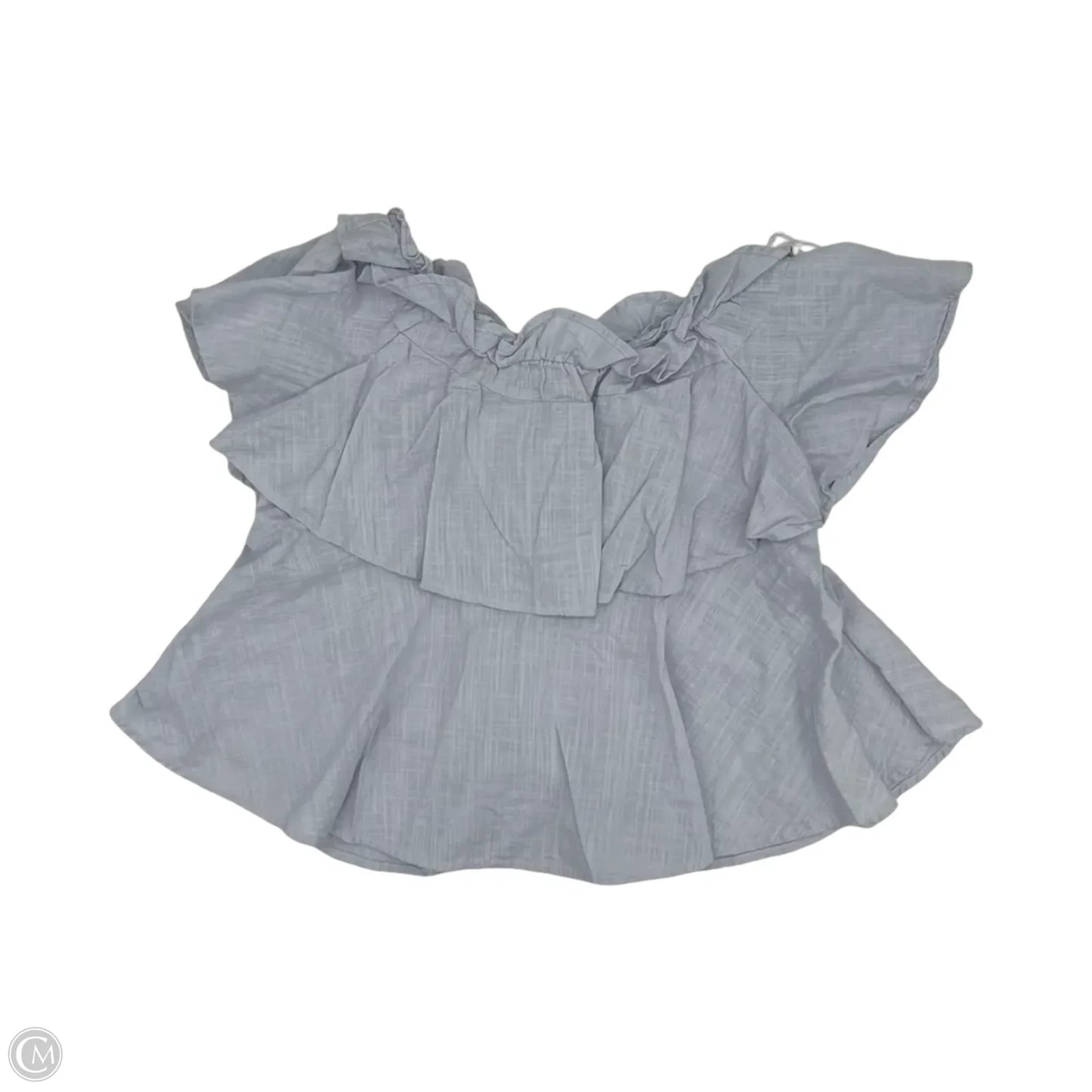 Blouse Short Sleeve By Beachlunchlounge In Blue, Size: L