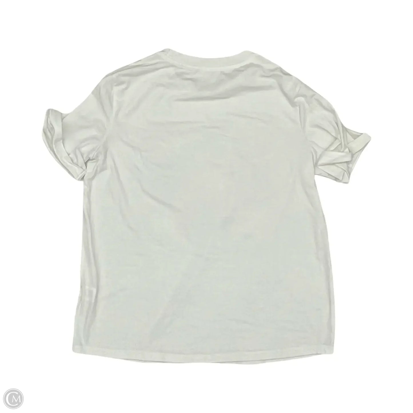 Top Short Sleeve By Clothes Mentor In Orange & White, Size: L
