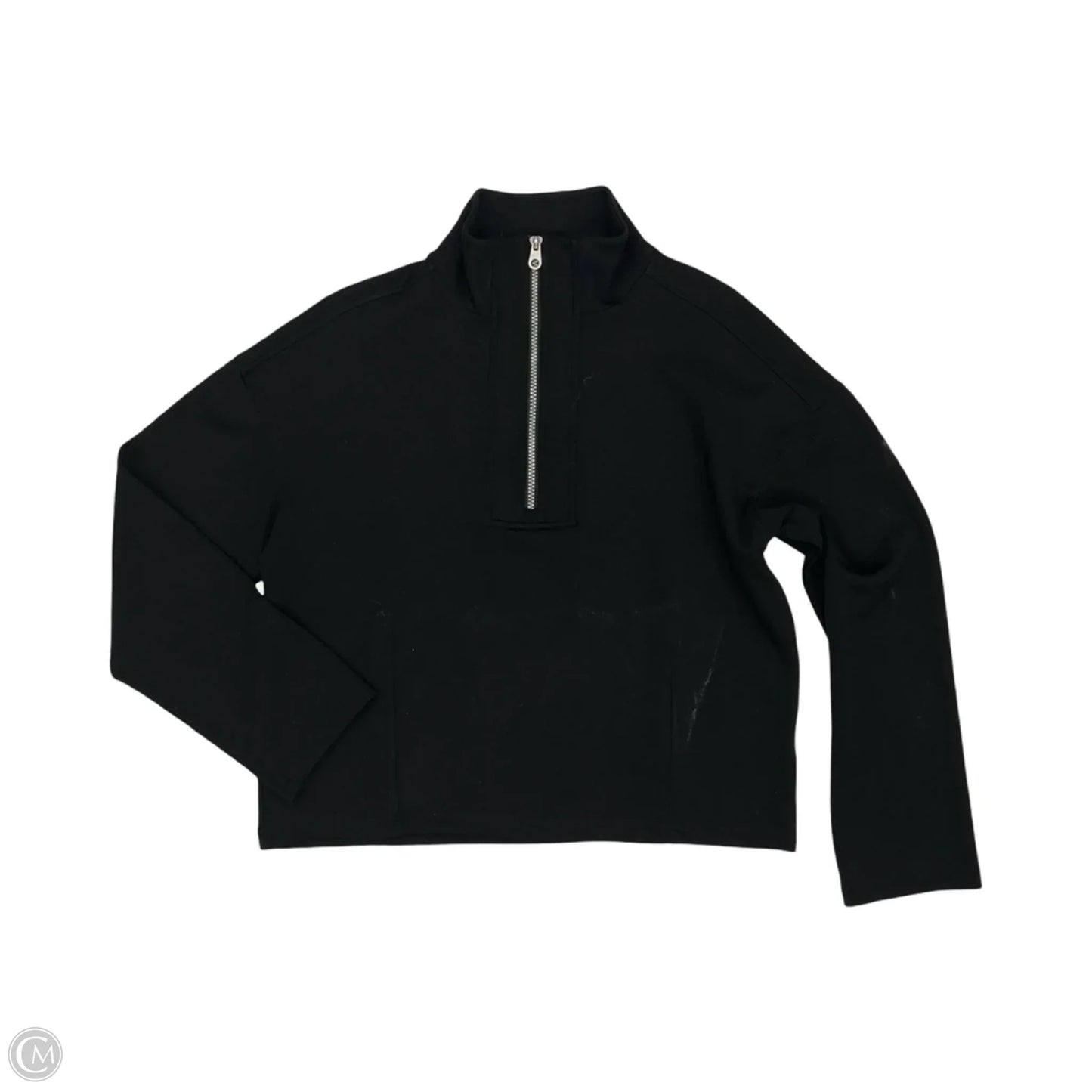 Athletic Top Long Sleeve Collar By Te Verde In Black, Size: S
