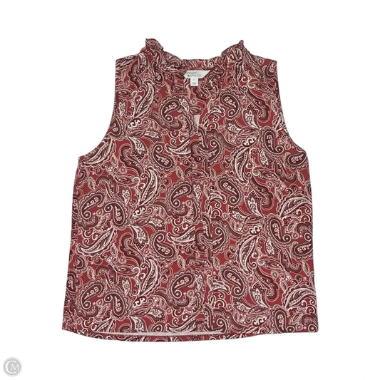 Blouse Sleeveless By Market & Spruce In Maroon, Size: L