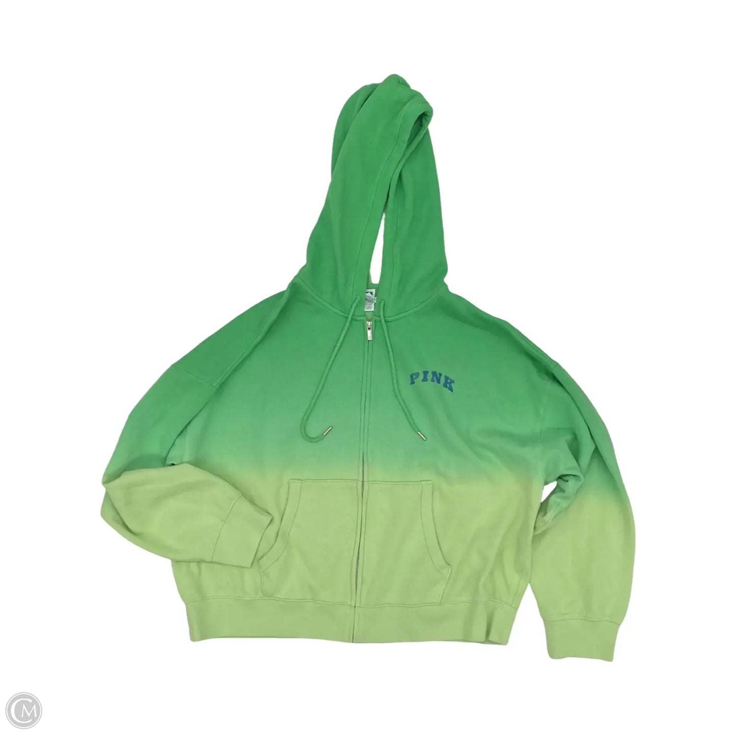 Sweatshirt Hoodie By Pink In Green, Size: Xl