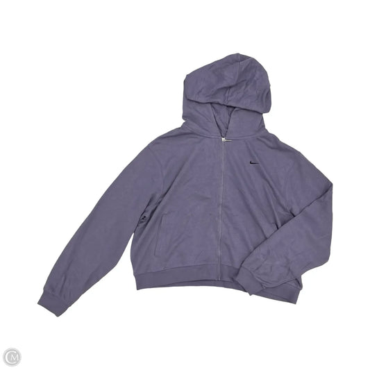 Athletic Sweatshirt Hoodie By Nike Apparel In Purple, Size: Xl