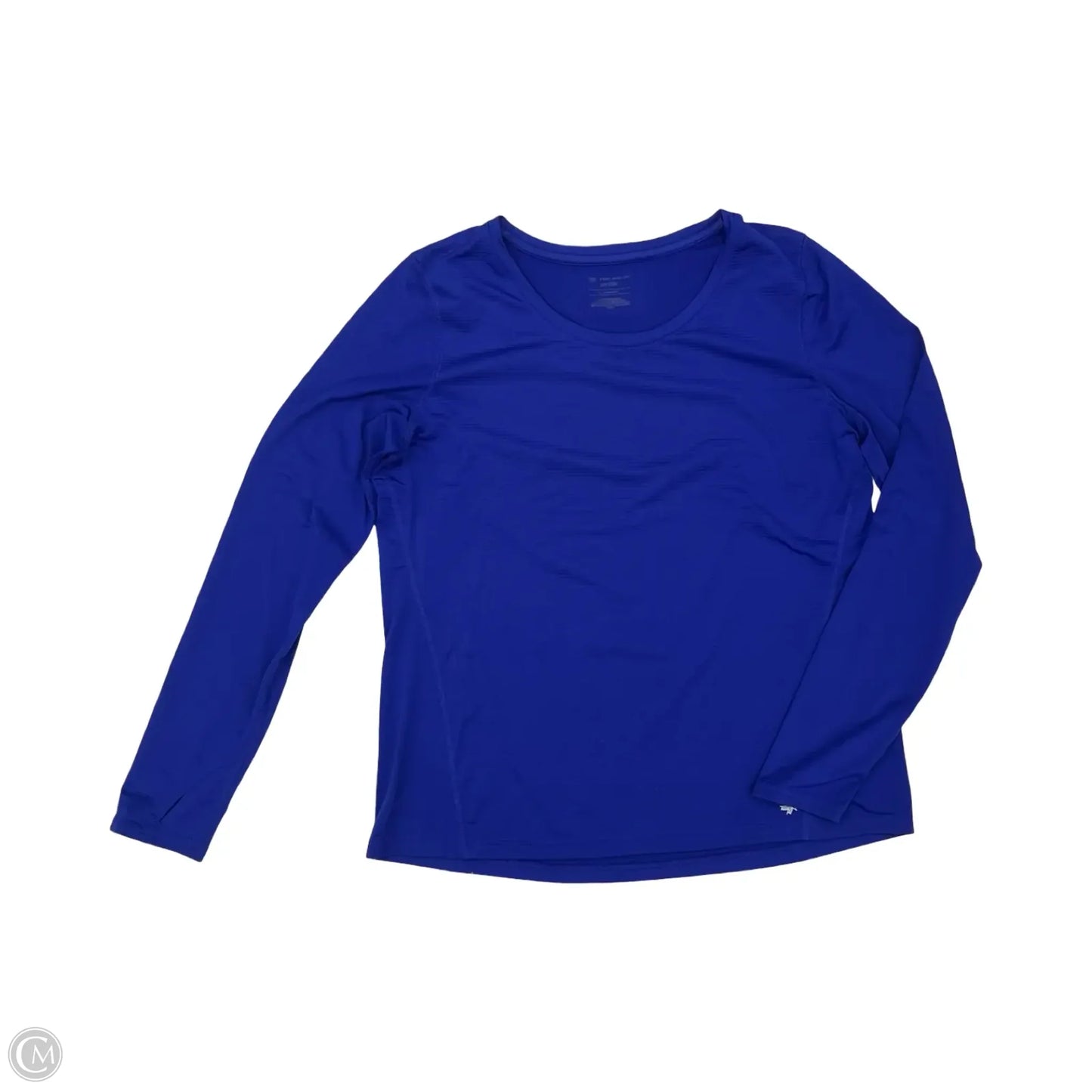 Athletic Top Long Sleeve Crewneck By Tek Gear In Blue, Size: L