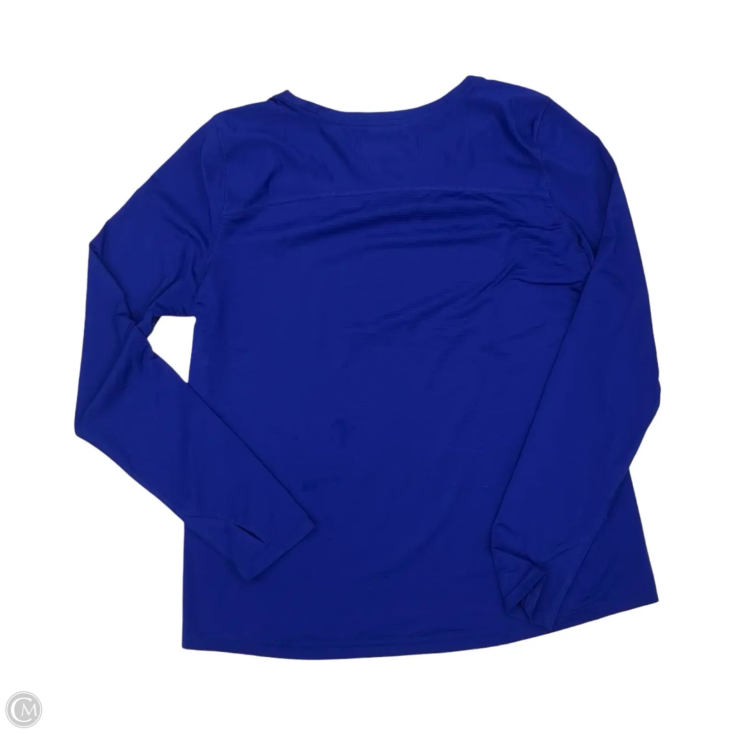 Athletic Top Long Sleeve Crewneck By Tek Gear In Blue, Size: L