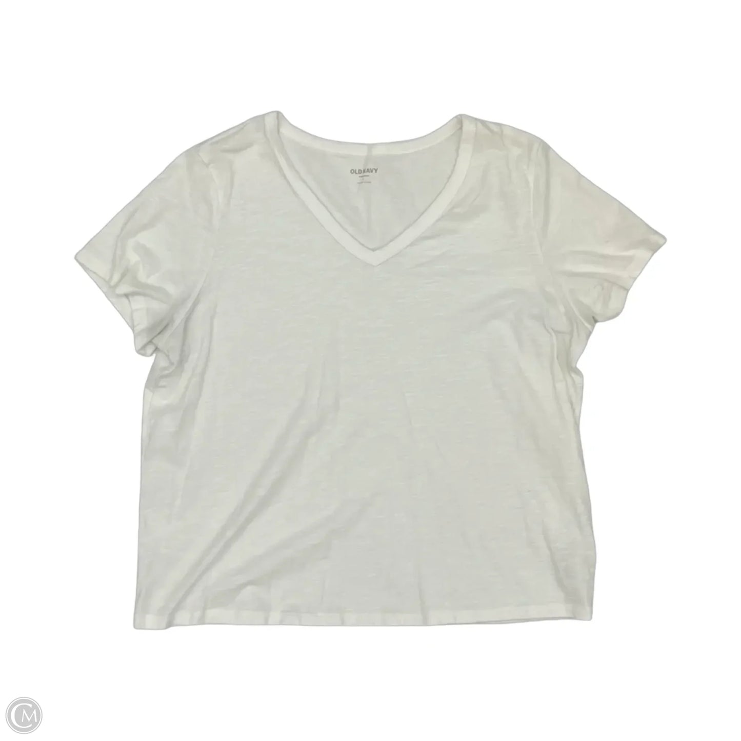 Top Short Sleeve Basic By Old Navy In White, Size: L