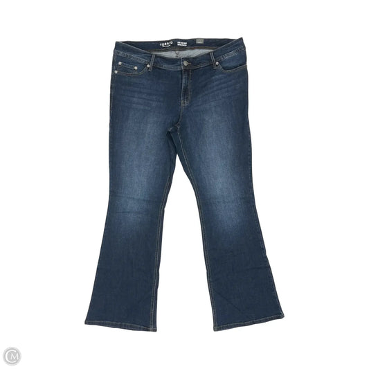 Jeans Flared By Torrid In Blue Denim, Size: 20